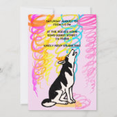 Verjaardagsfeest MET DOGGY VRIENDEN uitnodiging (Achterkant)