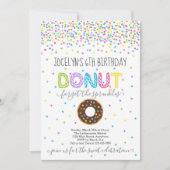 Verjaardagsfeest met Donut-thema - Rainbow Sprinkl Kaart (Voorkant)