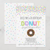 Verjaardagsfeest met Donut-thema - Rainbow Sprinkl Kaart (Voorkant / Achterkant)