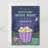 Verjaardagsfeest met filmavond in de achtertuin kaart (Voorkant)