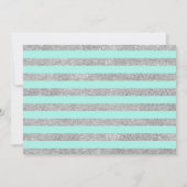 Verjaardagsfeest met foto - groen zilver kaart (Achterkant)