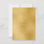 Verjaardagsfeest met gouden folie uitnodiging (Achterkant)