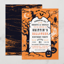 Verjaardagsfeest met Halloween-thema, of Verkleed