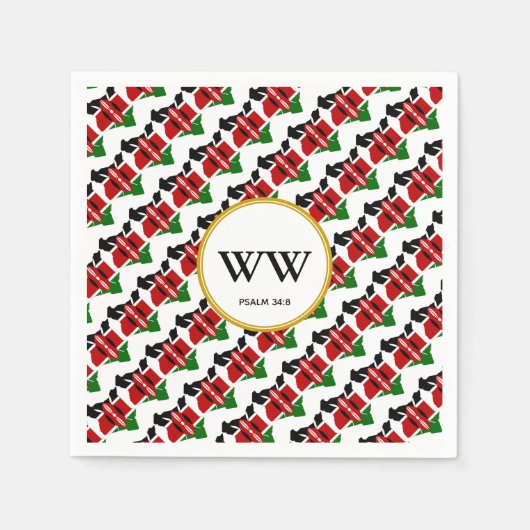 Verjaardagsfeest met Keniaanse vlag Servet (Voorkant)