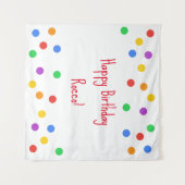 Verjaardagsfeest met Kleurrijk Confetti Wandkleed (Voorkant (horizontaal))