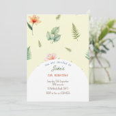 Verjaardagsfeest met leuke dinosaurussen uitnodigi kaart (Staand voorkant)