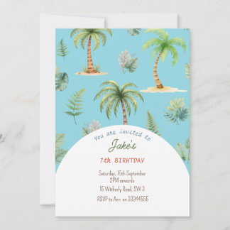 Verjaardagsfeest met leuke dinosaurussen uitnodigi kaart