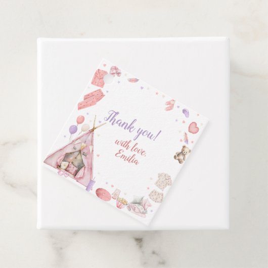 Verjaardagsfeest met logeerpartijtje bedankjes labels (In situ)