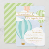 Verjaardagsfeest met luchtballon kaart (Voorkant / Achterkant)