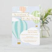 Verjaardagsfeest met luchtballon kaart (Staand voorkant)