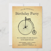 Verjaardagsfeest met Oude Fiets Kaart (Voorkant)