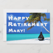 Verjaardagsfeest met pensioen, Sunny Beach uitnodi Kaart (Voorkant)