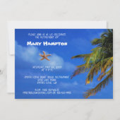 Verjaardagsfeest met pensioen, Sunny Beach uitnodi Kaart (Achterkant)