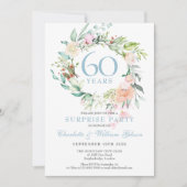 Verjaardagsfeest met rozen 60ste verjaardag kaart (Voorkant)