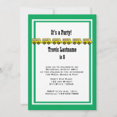 Verjaardagsfeest met schoolbus kaart (Voorkant)