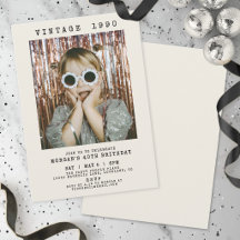 Verjaardagsfeest met vintage foto