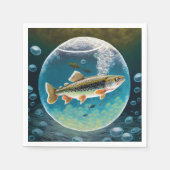 Verjaardagsfeest met vis-thema servet (Voorkant)