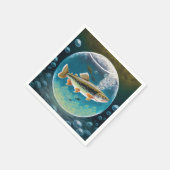 Verjaardagsfeest met vis-thema servet (Hoek)