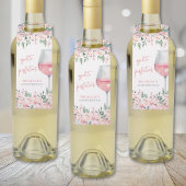 Verjaardagsfeest met wijnbloemen flessenhanger