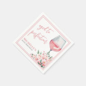 Verjaardagsfeest met wijnbloemen servet (Hoek)