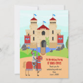 Verjaardagsfeest Middeleeuwse Ridders Toernooi Bedankkaart (Voorkant)