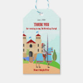 Verjaardagsfeest Middeleeuwse Ridders Toernooi Cadeaulabel (Voorkant)