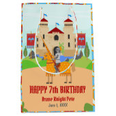 Verjaardagsfeest Middeleeuwse Ridders Toernooi Medium Cadeauzakje (Voorkant)