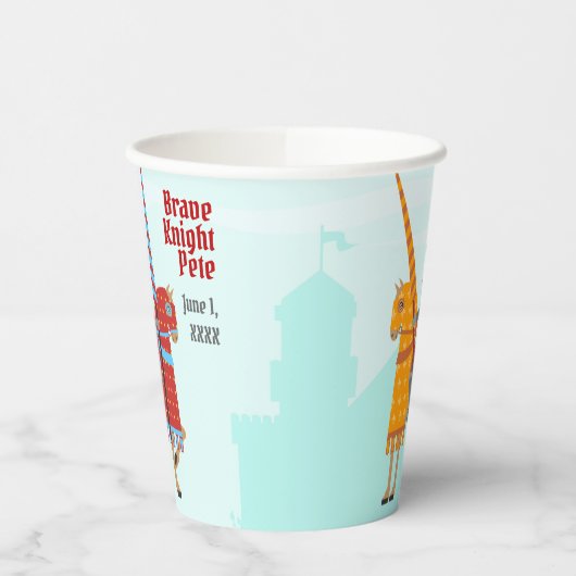 Verjaardagsfeest Middeleeuwse Ridders Toernooi Papieren Bekers (Links)