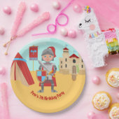 Verjaardagsfeest Middeleeuwse Ridders Toernooi Papieren Bordje (Feest)