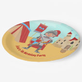 Verjaardagsfeest Middeleeuwse Ridders Toernooi Papieren Bordje (Gekanteld)