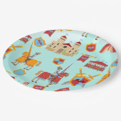 Verjaardagsfeest Middeleeuwse Ridders Toernooi Papieren Bordje (Gekanteld)