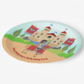 Verjaardagsfeest Middeleeuwse Ridders Toernooi Papieren Bordje (Gekanteld)