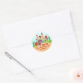 Verjaardagsfeest Middeleeuwse Ridders Toernooi Ronde Sticker (Envelop)