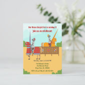 Verjaardagsfeest Middeleeuwse Ridders Toernooi Uitnodiging Briefkaart (Staand voorkant)