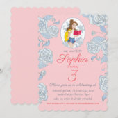 Verjaardagsfeest, moderne prinses Belle Kaart (Voorkant / Achterkant)