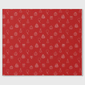 Verjaardagsfeest Naadloos Patroon Gift Cadeaupapier (Vlak)