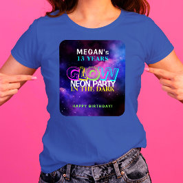Verjaardagsfeest naam leeftijd jaren persoonlijk t-shirt