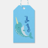 Verjaardagsfeest Narwhal Cadeaulabel (Voorkant)