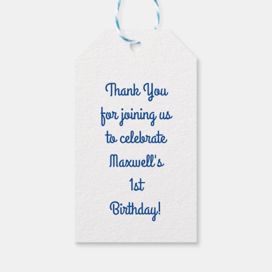 Verjaardagsfeest Narwhal Cadeaulabel (Achterkant)