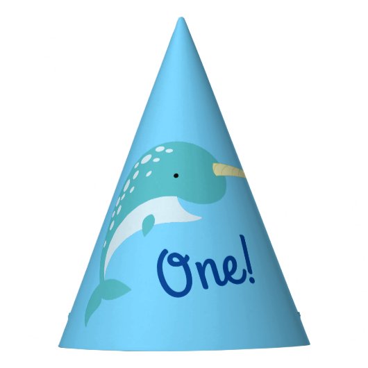 Verjaardagsfeest Narwhal Feesthoedjes (Voorkant)