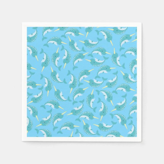 Verjaardagsfeest Narwhal Servet (Voorkant)