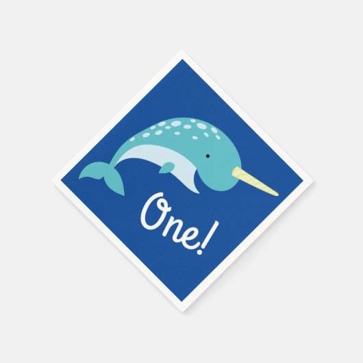 Verjaardagsfeest Narwhal Servet (Hoek)