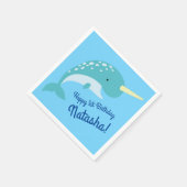 Verjaardagsfeest Narwhal Servet (Hoek)