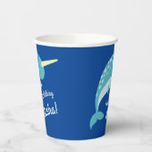 Verjaardagsfeest Narwhals Papieren Bekers (Links)