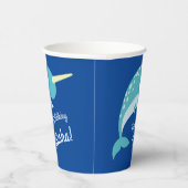 Verjaardagsfeest Narwhals Papieren Bekers (Rechts)