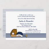 verjaardagsfeest Navy Blue Baseball baby shower Kaart (Voorkant / Achterkant)