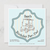 Verjaardagsfeest Nodig golfthema uit Kaart (Voorkant)