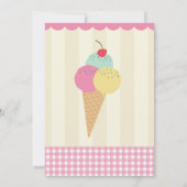 Verjaardagsfeest Nodig Ice Cream Scoop Parlor uit Kaart (Achterkant)