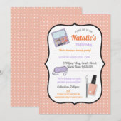 Verjaardagsfeest Nodig Schoonheid Verjaardagspijke Kaart (Voorkant / Achterkant)