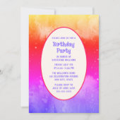 Verjaardagsfeest Nodig Sjabloon uit Elke Leeftijd Kaart (Voorkant)